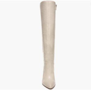 Franco Sarto Cream Heeled Boots